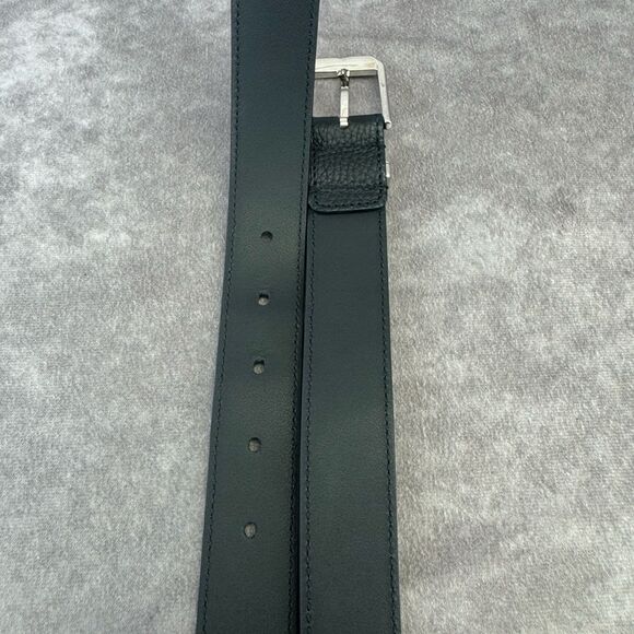 Gucci Black Rectangular Buckle Leather Men's Belt 793760 100/40 - Picture 7 of 10